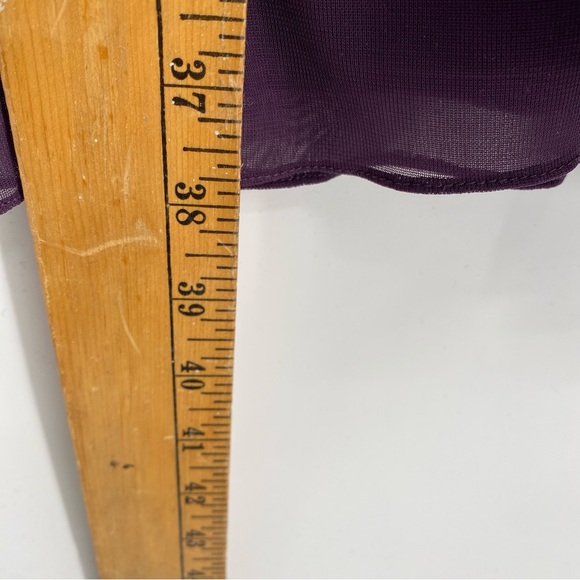 David's Bridal Formal Purple Plum Sheer Halter Short Dress Holiday Cocktail 4 - Picture 8 of 8